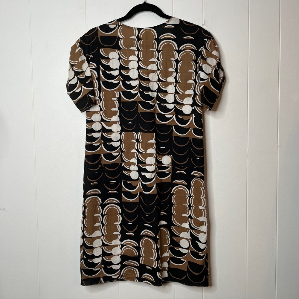 Marni Patterned Shift Mini Dress Statement Sleeve… - image 2